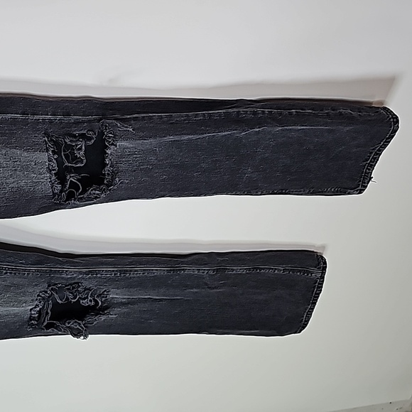 American Eagle black ans gray size 00 90's boot cut jeans - Picture 3 of 7